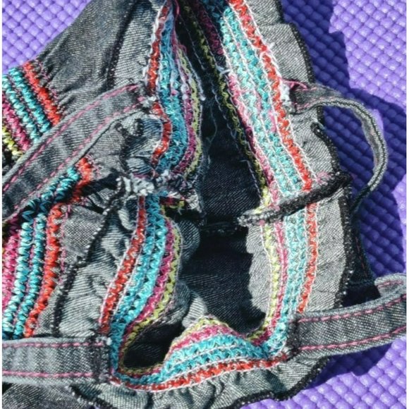 Carter's Size 18M 100% Cotton 1 Piece Shorts Set Straps Embroidered Butterflies - Picture 4 of 8